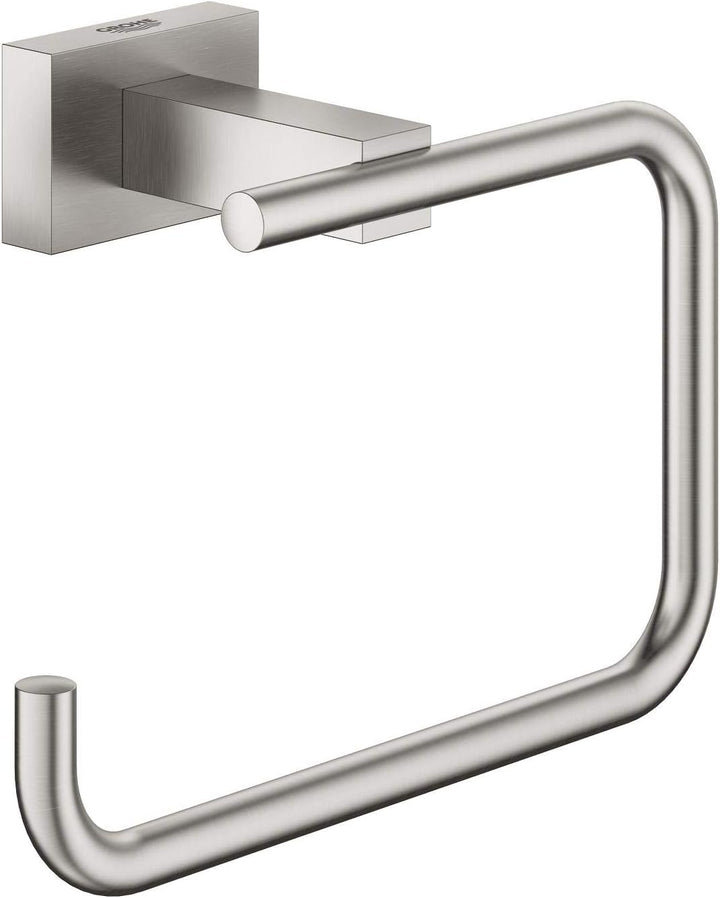 GROHE 40507DC1 Essentials Cube WC-Papierhalter, supersteel, Supersteel