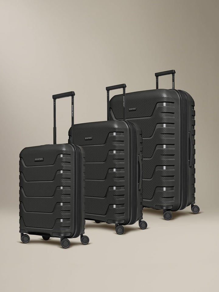 SMARTBOX Hartschalen Koffer-Set 3-teilig | mit Dehnfalte erweiterbar um 3 cm | aus hochwertigem, lei