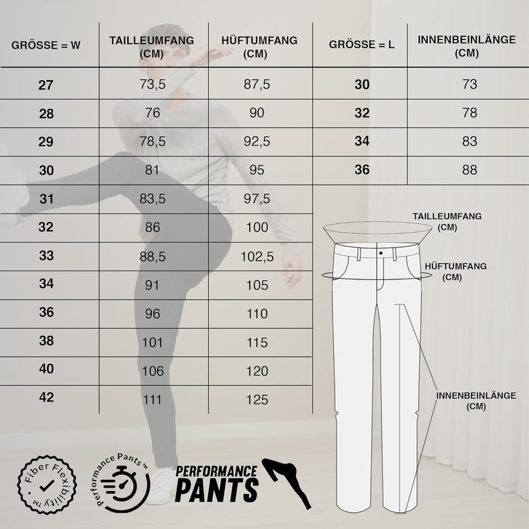 Performance Pants Herren - Stilvolle Slim Fit Herren Hosen Stretch - Hosen Herren Stretch - Angenehm