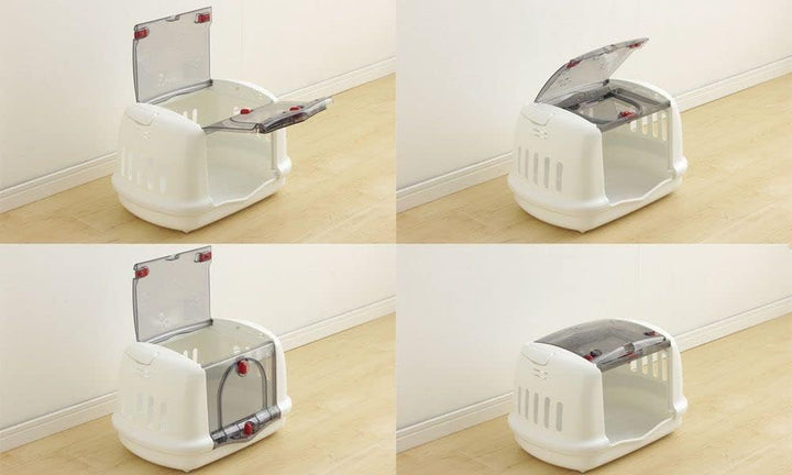 Iris Ohyama, Korb, Box, Kiste, Kunststoff-Transporttasche(PP) für Hund, Katze, L48 x T32.1 x H30 cm,