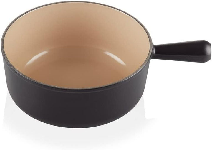 Le Creuset Caquelon aus Gusseisen, 24 cm, 3,3 Liter, Schwarz matt, 20007240002460 Schwarz Matt 24 cm