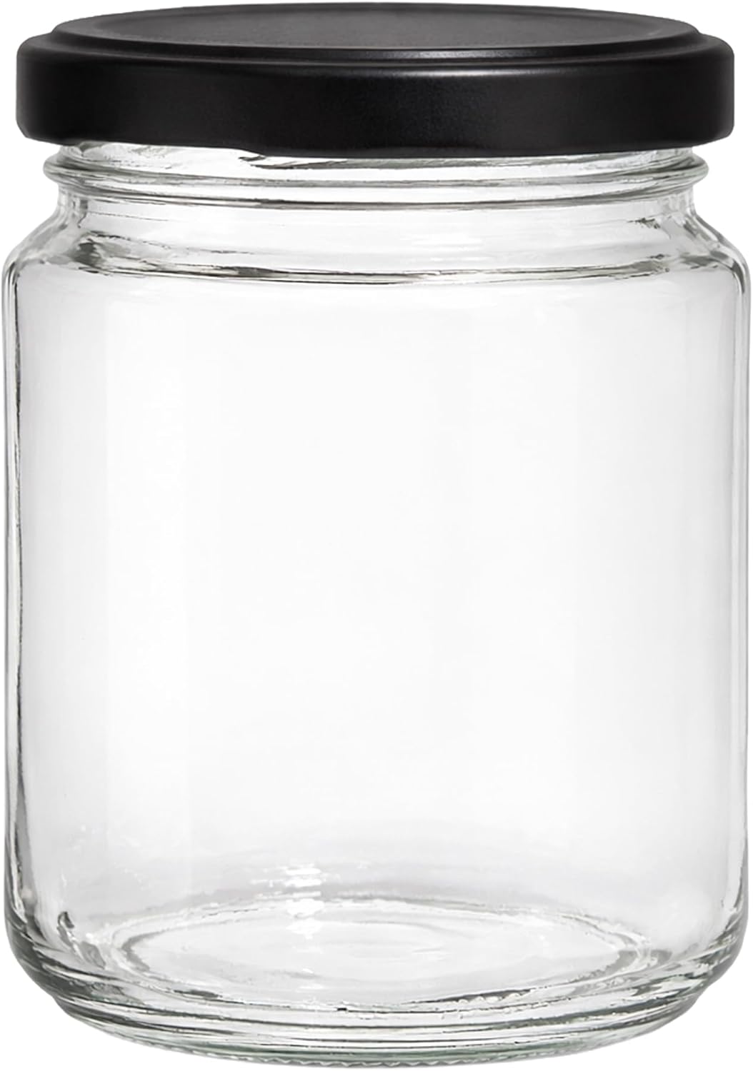 Vitrea 200x Marmeladengläser 275 ml - mit Deckel Schwarz TO 66 - Einmachgläser zum befüllen mit Schr