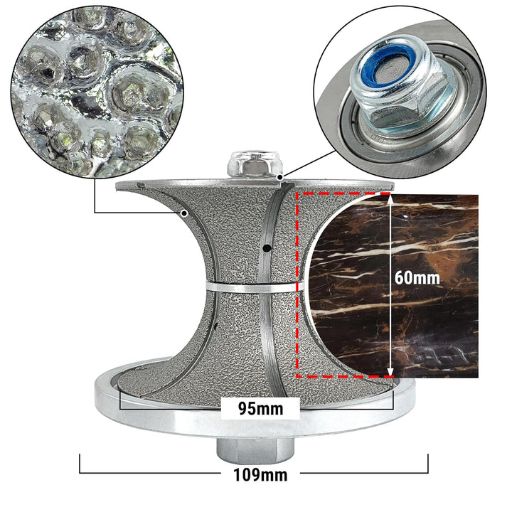 NBB Diamant-Profilscheibe Diamantfräser Fräsbohrer Trennreibahle Profilierungs-Bit für Porzellan Fli