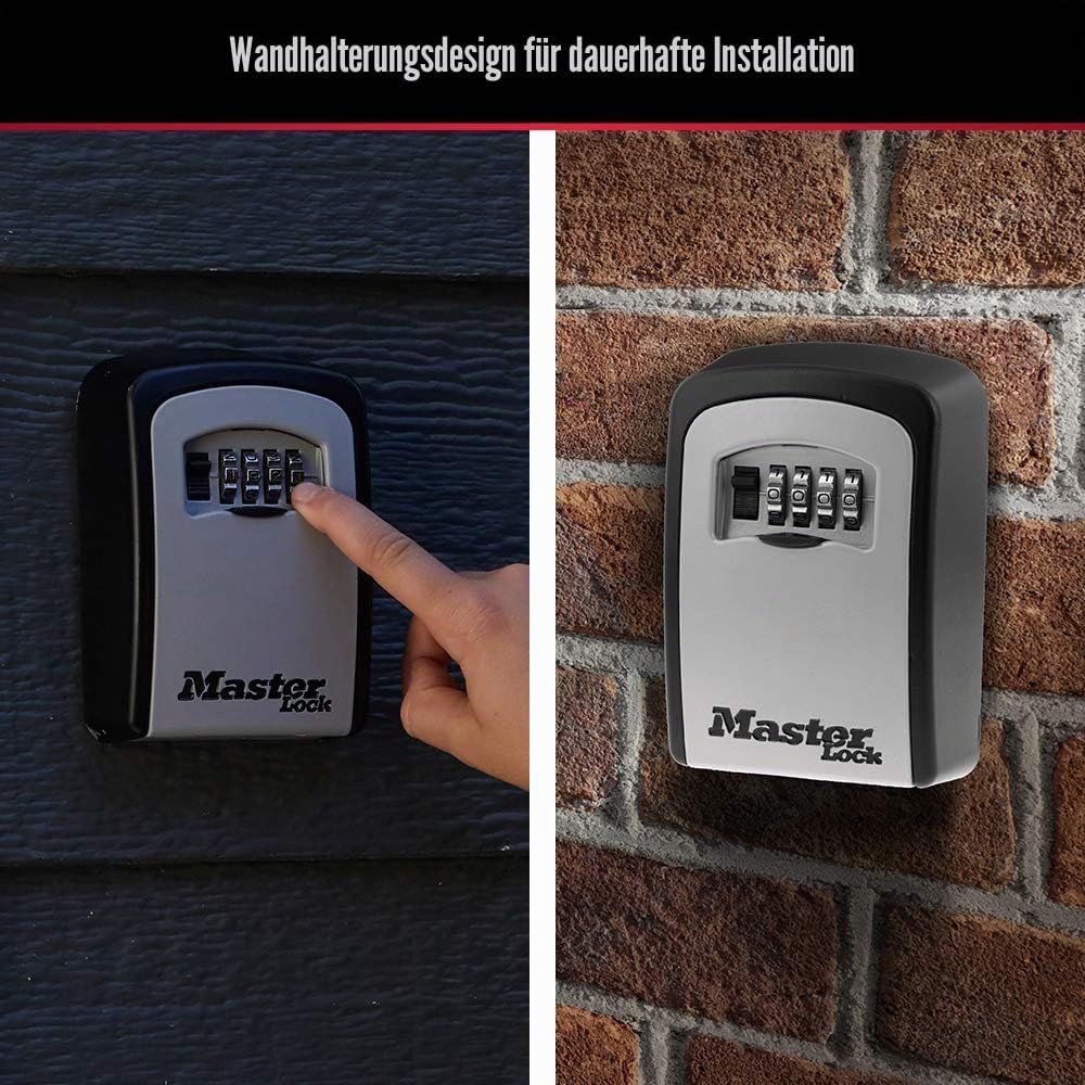 Master Lock 5420D Set Ihre eigene Kombination Wandbefestigung 5 Key Capacity schwarz, Wandbefestigun