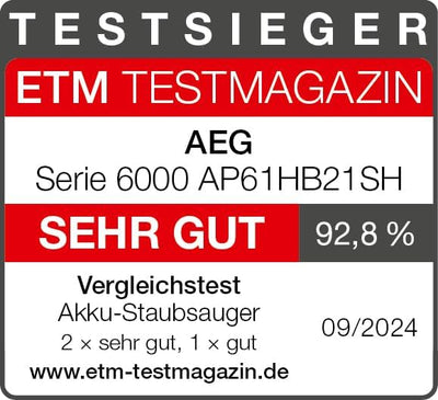 AEG Serie 6000 Akku-Staubsauger / Kabellos / Alle Böden / bis zu 99% Staubaufnahme / bis zu 50 min L