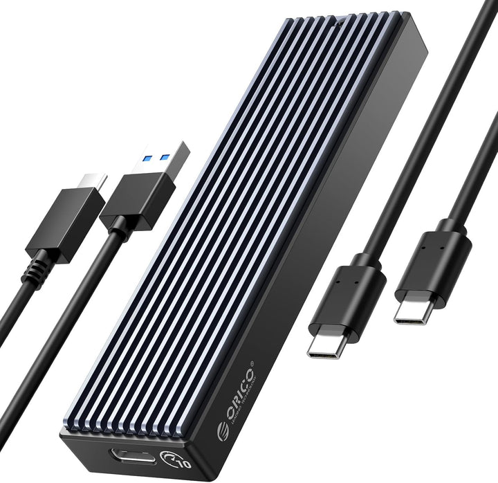 ORICO M.2 NVMe SSD Gehäuse USB-C Adapter 10Gbps USB3.2/ USB3.1 Gen2 für PCIe NVMe M-Key/M+B Key SSD,