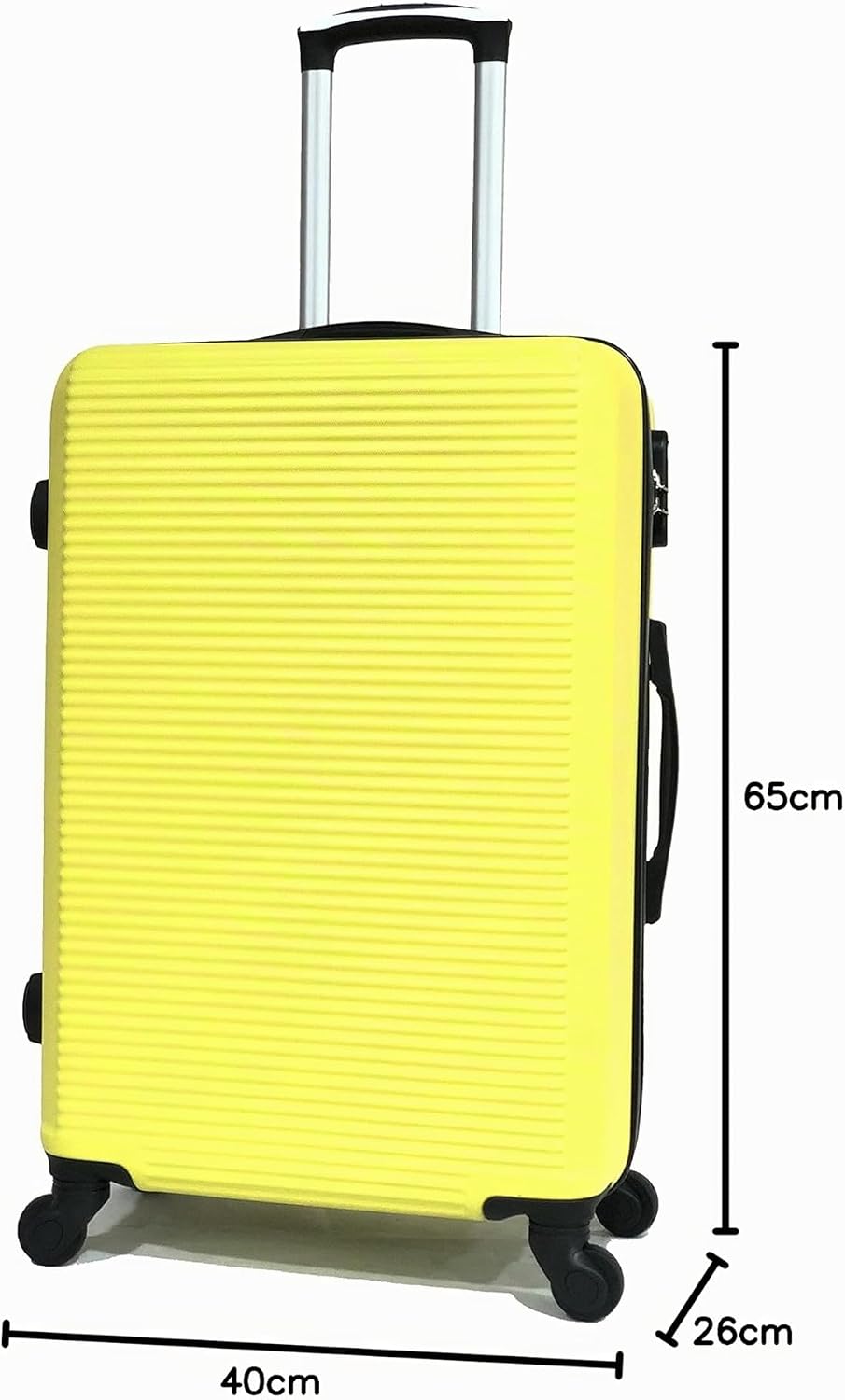 CELIMS - Mittlerer Reisekoffer mit Kosmetikkoffer 30 cm, Hartschale mit 4 Rollen, leicht, Aufgabegep