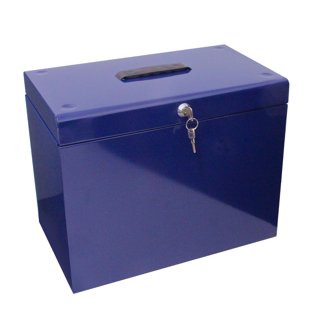 Ablagebox / Hängemappenbox (aus Metall, A4) blau Blau Einzelbett, Blau Einzelbett
