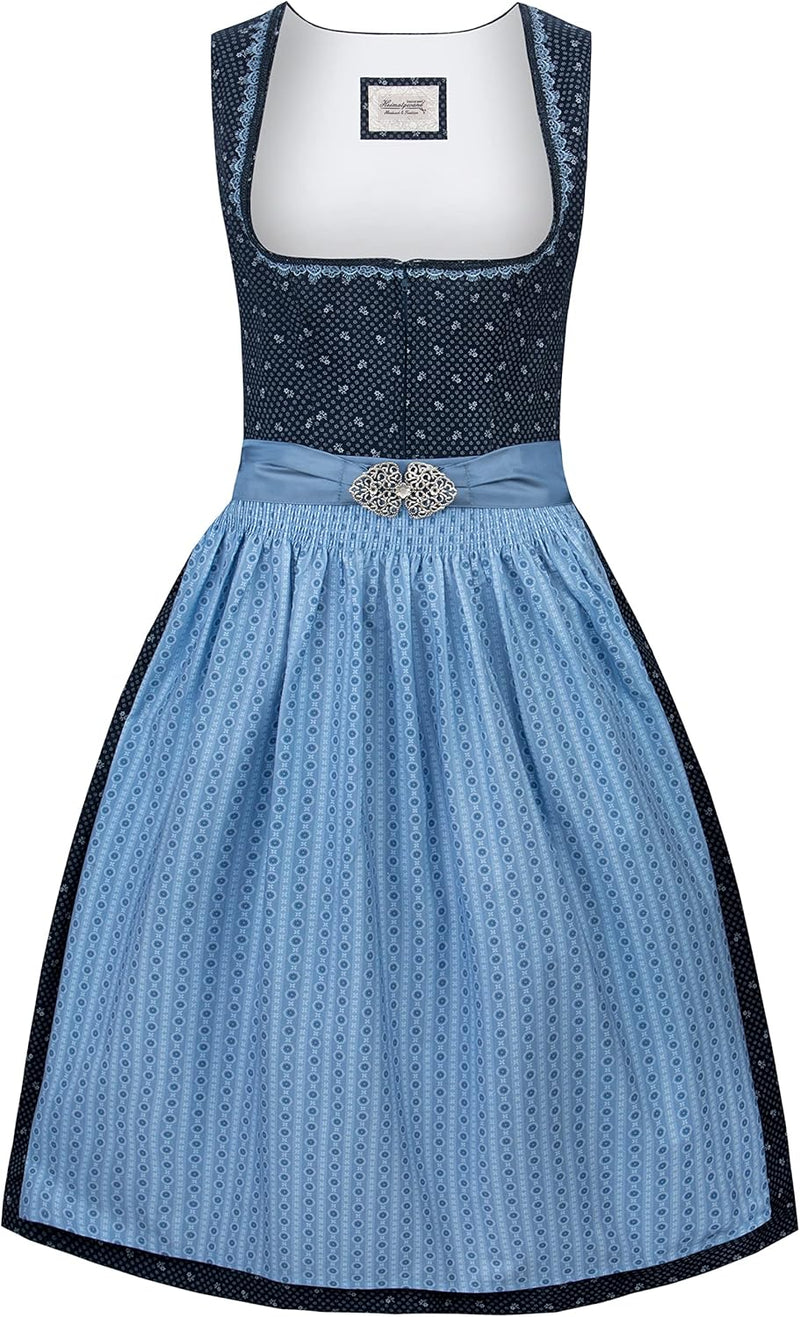 Stockerpoint Damen Dirndl Dunja Kleid für besondere Anlässe 34 Dunkelblau, 34 Dunkelblau