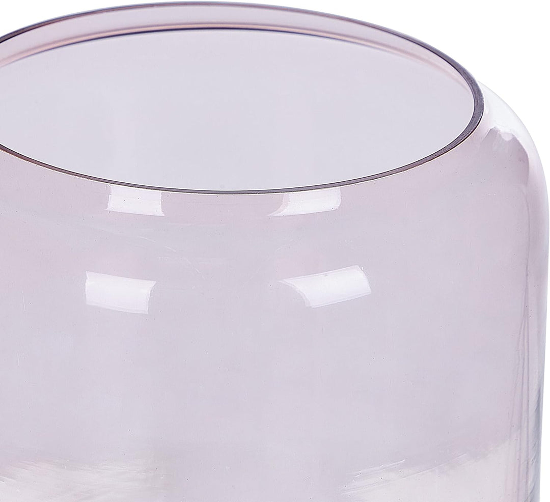 Set aus 2 dekorativen Vasen aus farbigem Glas 11 / 20 cm rosa Rasam