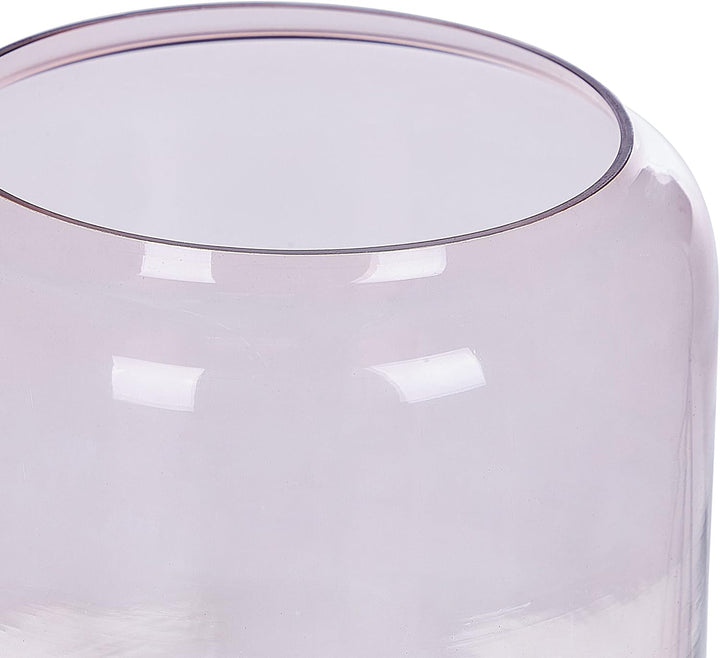 Set aus 2 dekorativen Vasen aus farbigem Glas 11 / 20 cm rosa Rasam