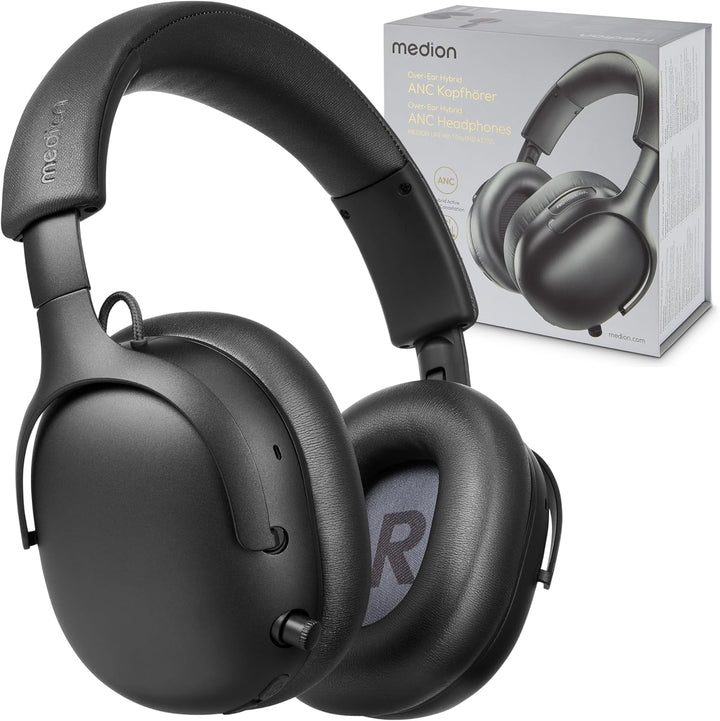 MEDION Over Ear Kopfhörer HX-1 Pro (kabellos, Hybrid Active Noise Cancelling ANC, Bluetooth 6.0, Wir
