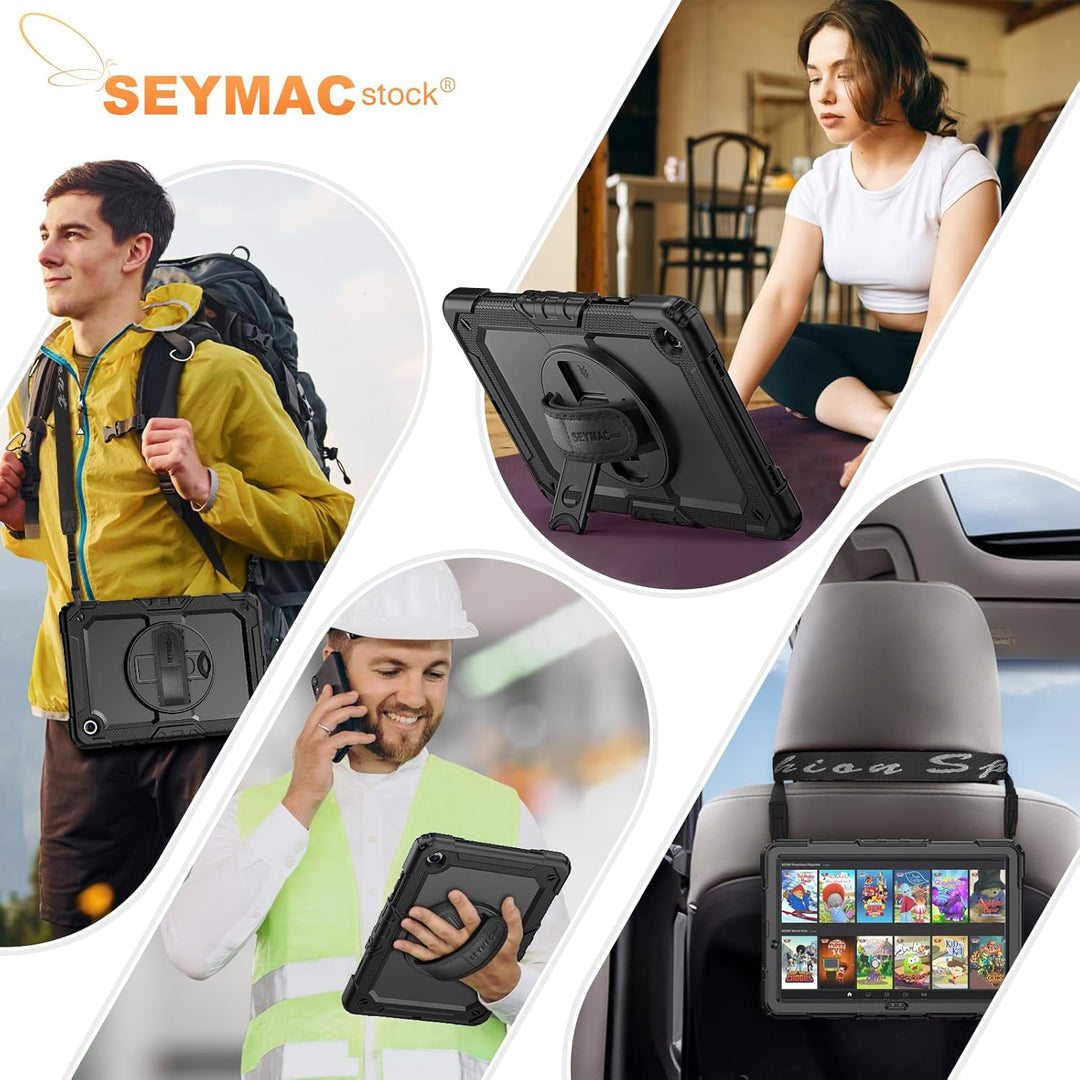 SEYMAC stock Hülle für Samsung Galaxy Tab A9 Plus/ A9+ 11 Zoll, Stossfeste Hülle mit Displayschutz,