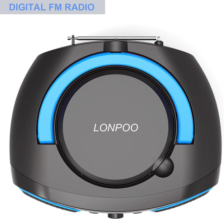 Tragbares CD-Radio - Kinder CD-Player Boombox mit USB-Eingang | AUX-Eingang | Kopfhöreranschluss | U
