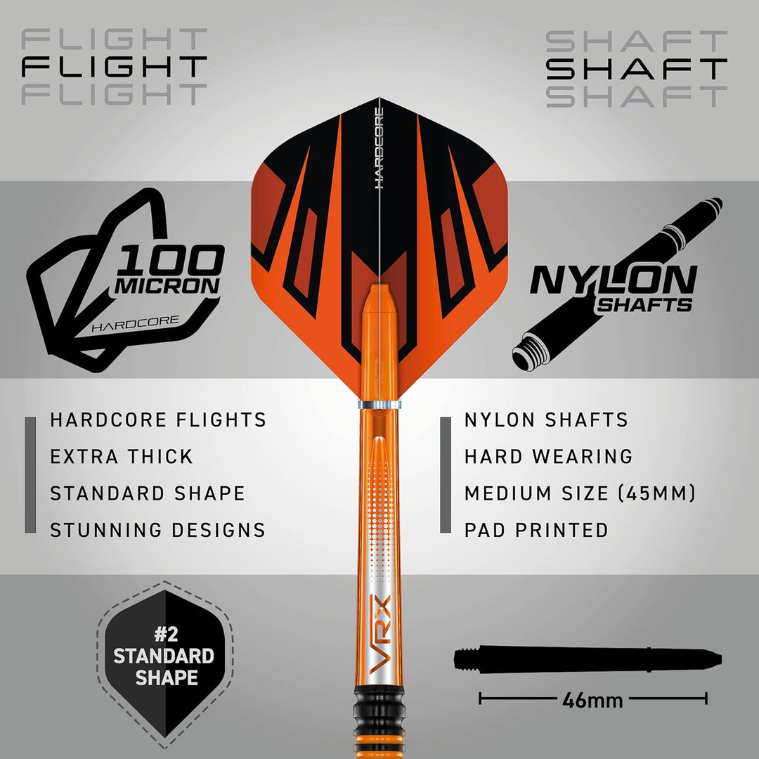 RED DRAGON Amberjack Pro Soft Series Premium-Wolfram-Darts-Set mit Flights und Stielen 18G Softip 1,