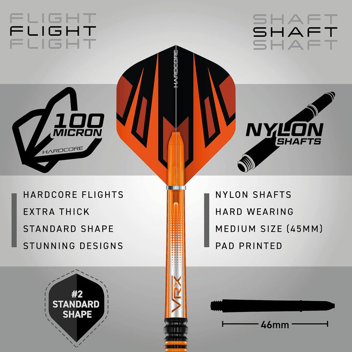 RED DRAGON Amberjack Pro Soft Series Premium-Wolfram-Darts-Set mit Flights und Stielen 18G Softip 1,