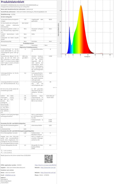 ledscom.de LED Downunder ZIBAL, Downlight, wetterfest, IP65 matt, 140 x 70mm, 3,3 W, 209lm, warmweis