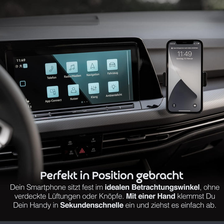 BLACKMOUNT® Premium Handyhalterung FÜR VW Golf 8 - Der Beste Handyhalter speziell für Dein Auto Mode