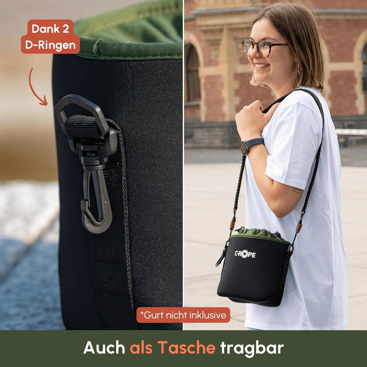 C-Rope Kamerabeutel aus Neopren, Neopren-Beutel mit Fleece-Fütterung, wasserabweisend, Kamerazubehör