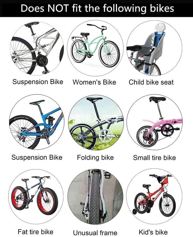 COMINGFIT Hinterrad-Fahrradträger, Fahrrad-Gepäckträger, Schnellspanner, Verstellbarer Fahrradträger