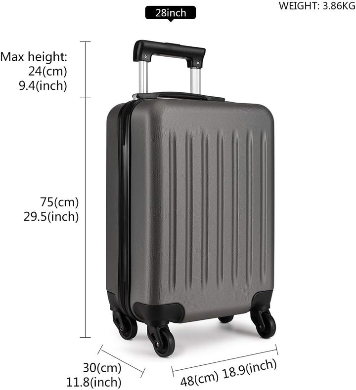 KONO Gepäcksets Kofferset 3 Teilig Hartschale Koffer Set Reisekoffer Set Leicht Koffer Trolleys, Zwi
