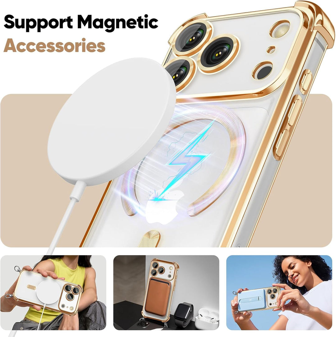 GOODVISH Handykette für iPhone 17 Pro Max Hülle mit Band, mit 2 Stück Schutzfolie und Kamera Schutz,