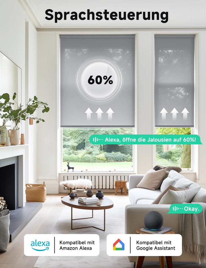 Wlan Rolladenschalter, Etersky Smart Rolladen Zeitschaltuhr mit Prozentfunktion, App Steuerbar und k