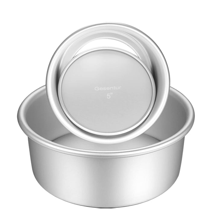 Gesentur Kuchenform Rund Backformen Set aus Eloxiertem Aluminium Antihaftbeschichtung, mit Boden Abn