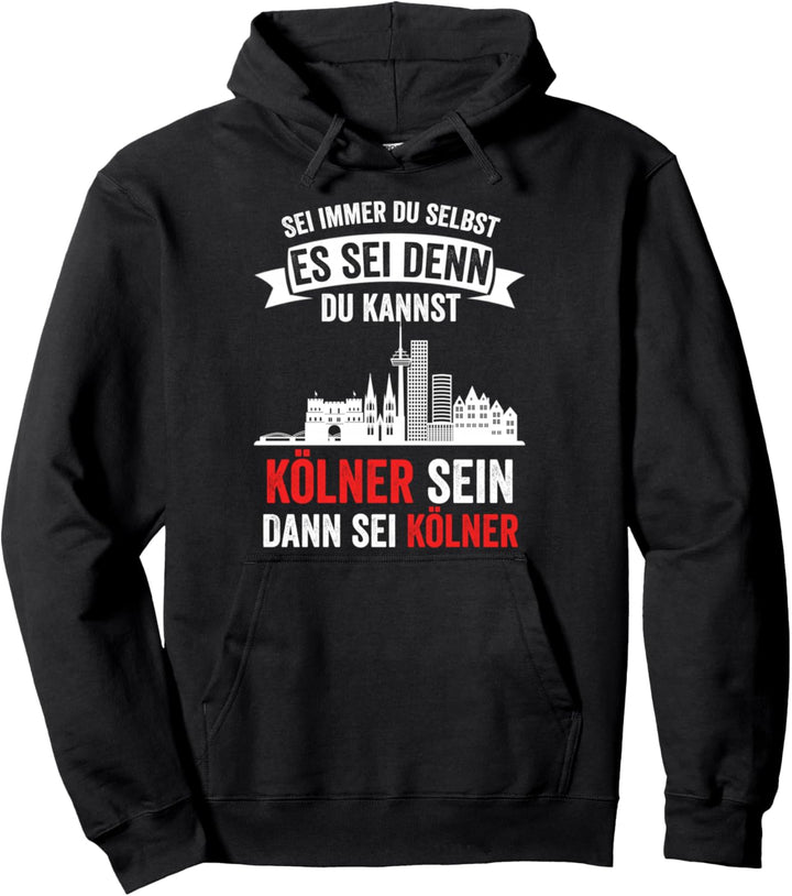 Köln Skyline Kölner Dom Karneval Jeck Lustig Pullover Hoodie