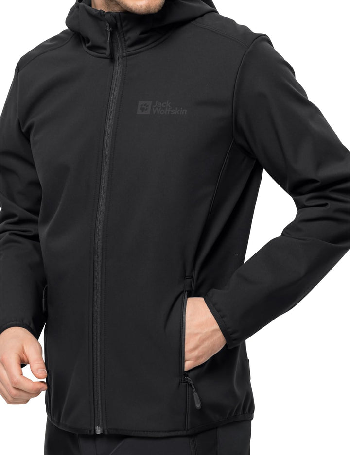 Jack Wolfskin Herren Bornberg Hoody M Softshelljacke S Schwarz, S Schwarz