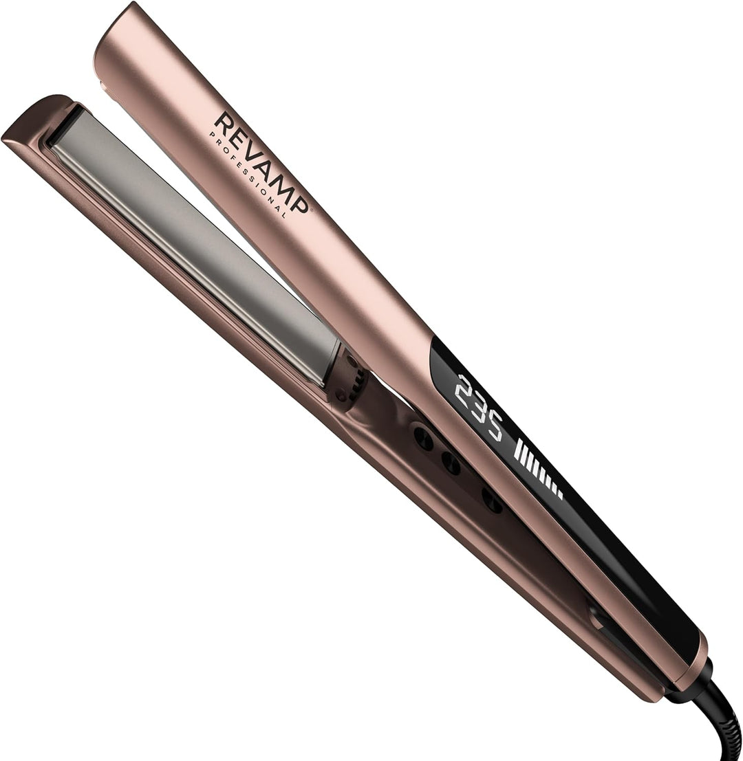 REVAMP Dynamic Radiance Straight & Style Ionen Glätteisen Keramik - extra lange Platten für One-Stro