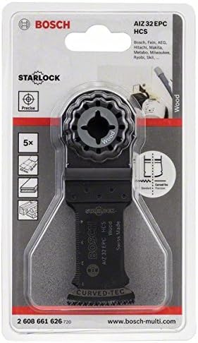 Bosch Professional 5x HCS Tauchsägeblatt AIZ 32 EPC (für Weichholz, 50 x 32 mm, Zubehör Multifunktio