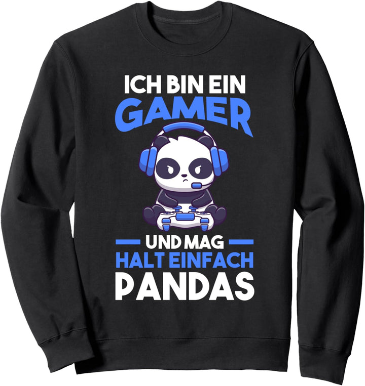 Gamer Panda Gaming Zocken Zocker Panda Sweatshirt