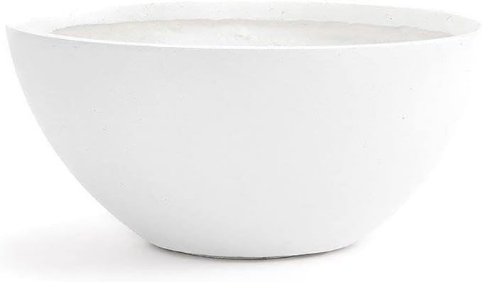 Pflanzwerk® Pflanzkübel Pflanzschale Bowl Ø 36cm Weiss *Frostbeständige Blumenschale* *Deutsche Prem