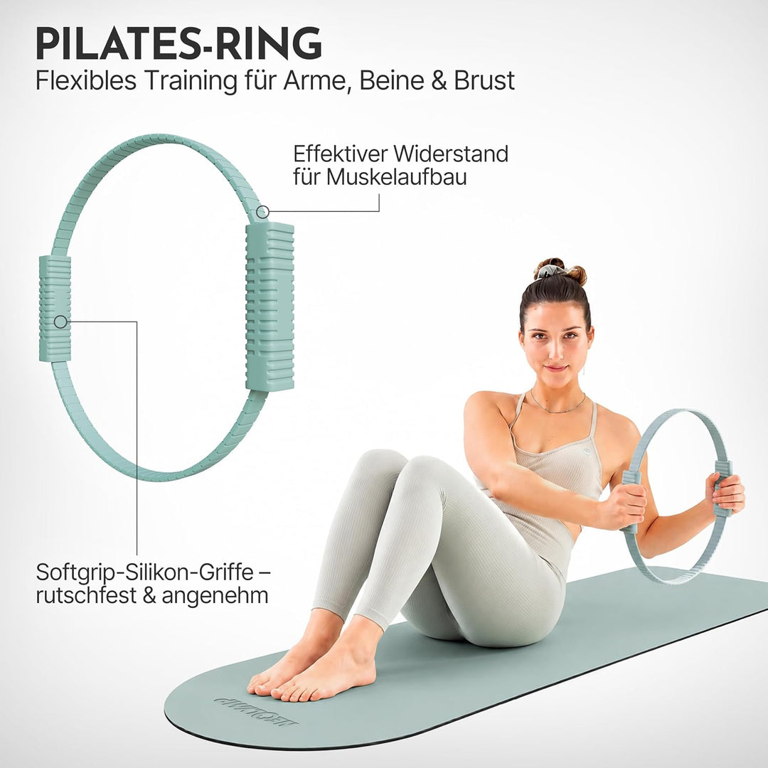 NEOLYMP Pilates Set für Zuhause – Pilates Ball, Pilates Ring &amp; Gewichte – Komplettes Pilates Zubehör