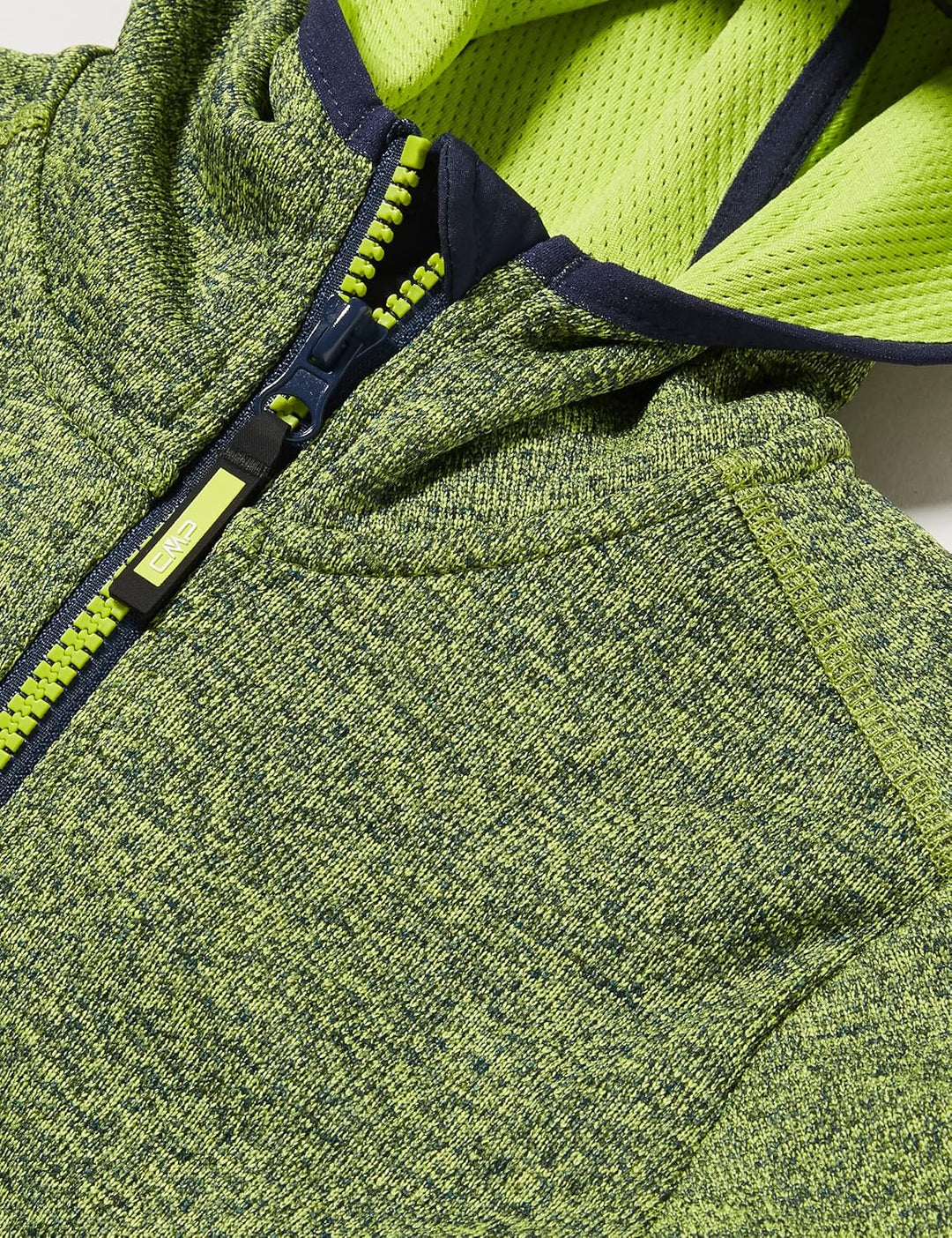 CMP Jungen Kinder-knit-tech-jacke mit Fester Kapuze KID JACKET FIX HOOD 104 B.BLUE-ACIDO, 104 B.BLUE