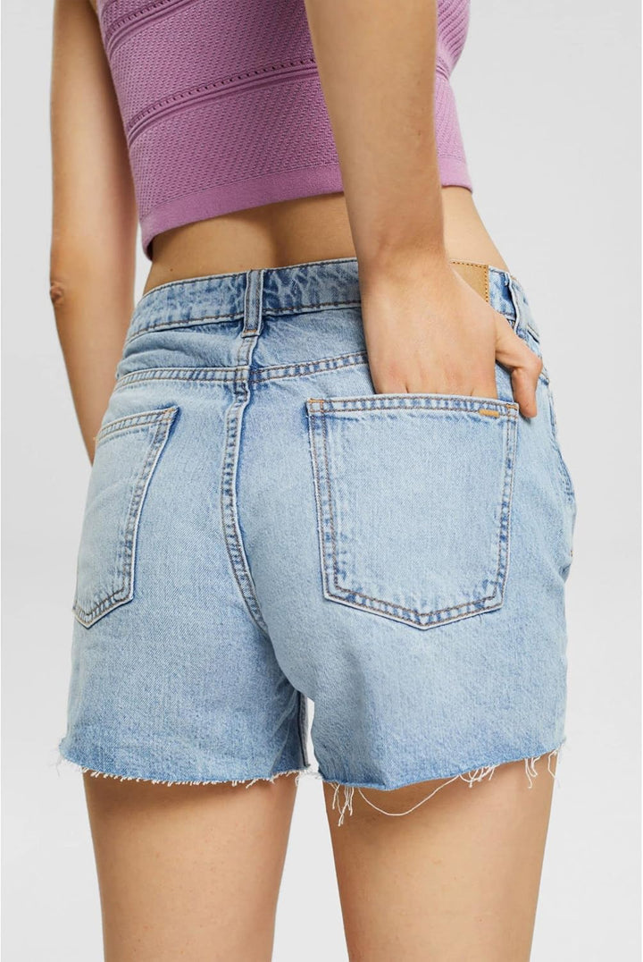 ESPRIT Damen Jeans-Shorts 31 903/Blue Light Wash, 31 903/Blue Light Wash