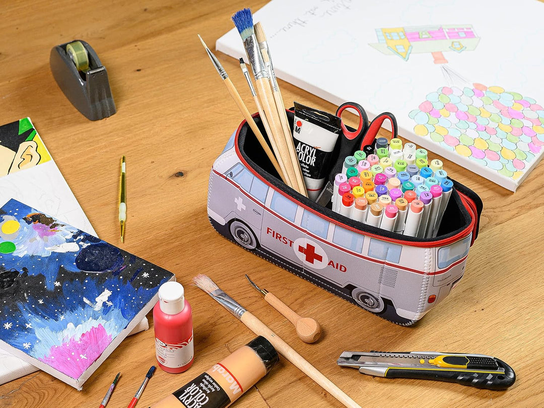 BRISA VW Collection - T1 Bulli Bus Kulturbeutel Kosmetiktasche | Volkswagen Universaltasche Waschbeu