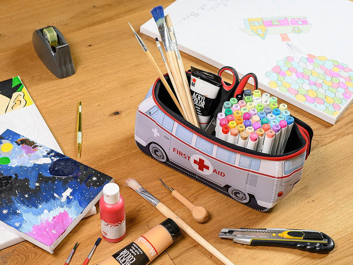 BRISA VW Collection - T1 Bulli Bus Kulturbeutel Kosmetiktasche | Volkswagen Universaltasche Waschbeu