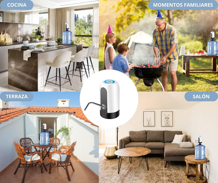 Wasserspender, elektrischer Wasserhahn für Kaltwasserkanister, Dosierpumpe mit zwei Adaptern, 5,7 l,
