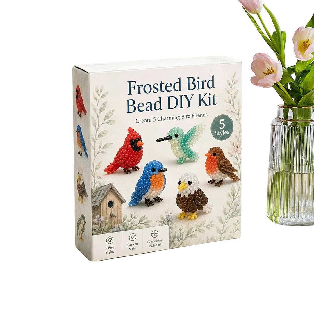 Tier-Perlen-Set - Süsse Handgefertigte Perlenarbeit, Fädelkunst | 3D Perlenvogel DIY-Bastelset - für