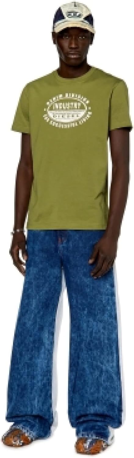 Diesel Herren T-Shirt XXS 5bk-0grai, XXS 5bk-0grai