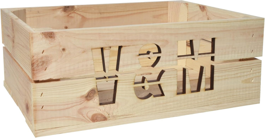 Holzkiste Personalisiert mit Buchstaben für jeden Anlass - Präsentkorb leer Geburtstag Hochzeit Absc