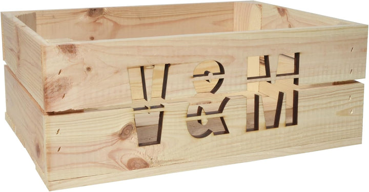 Holzkiste Personalisiert mit Buchstaben für jeden Anlass - Präsentkorb leer Geburtstag Hochzeit Absc