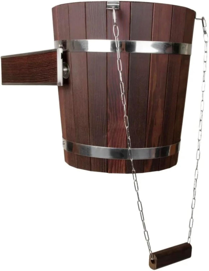 Wasserfall-Duscheimer 20 l aus Thermo-Linde mit Edelstahleinsatz | Schwalldusche/Eimerdusche für Sau