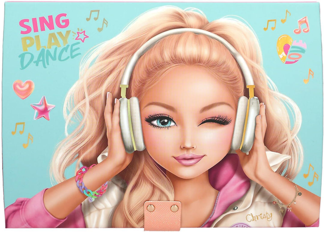 Depesche 14158 TOPModel Music - Grosses Schmuckkästchen mit Code und Sound, in Pink und Türkis, mit