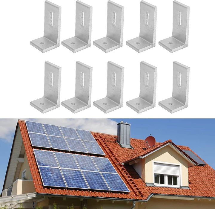 L-Klammern Solarmodul-Halterung, Aluminiumlegierung, 10 Stück, für Dach PV-System, Photovoltaik Stüt