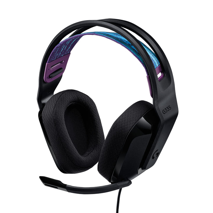 Logitech G335 Kabelgebundenes Gaming-Headset, Flip-to-Mute-Mikrofon, 3,5 mm Audioanschluss, Memory-S