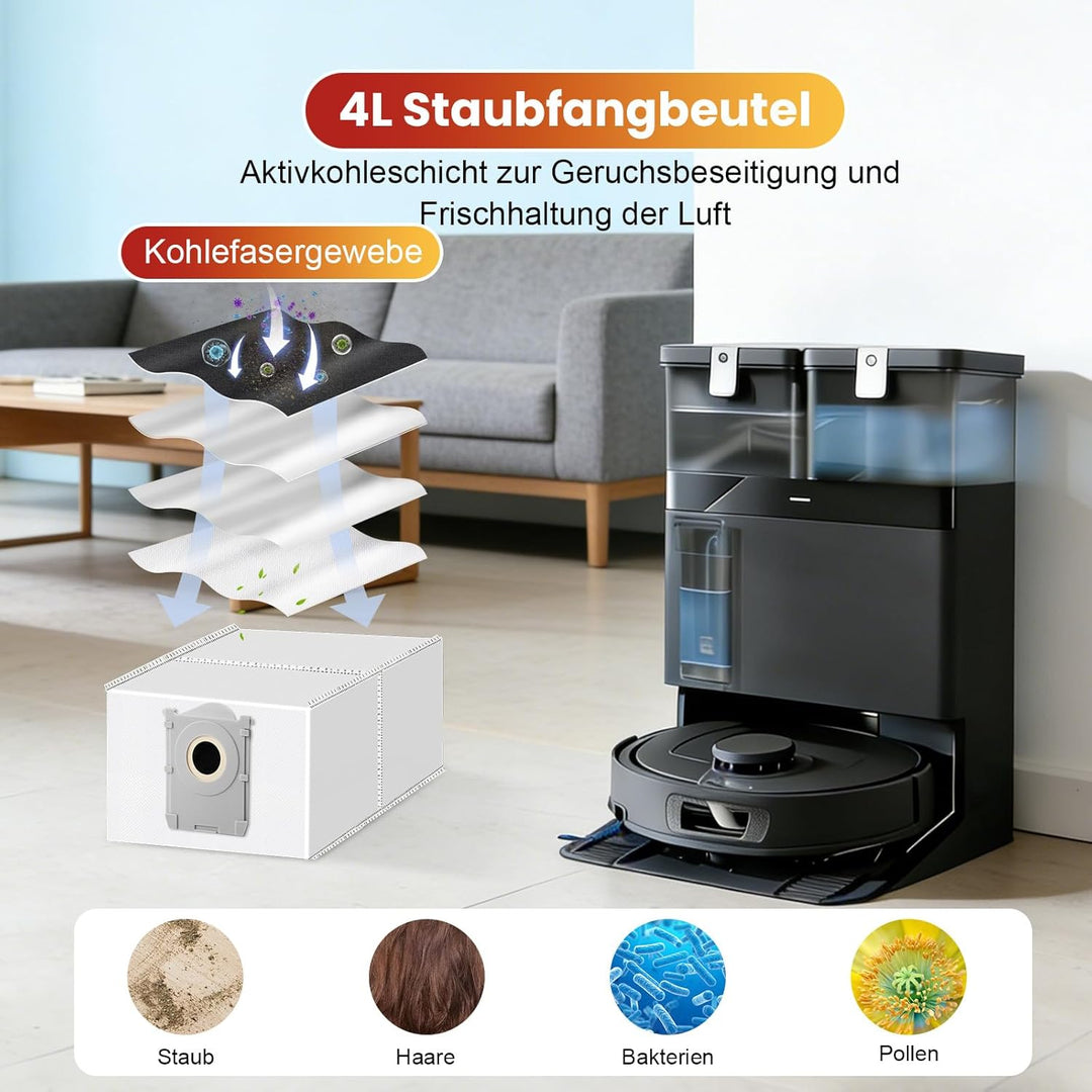 23 Stück Zubehörset für Ecovacs Deebot T30C Omni / T30C Omni Gen2 Saugroboter, 2 Hauptbürste 6 Wisch
