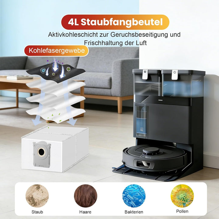 23 Stück Zubehörset für Ecovacs Deebot T30C Omni / T30C Omni Gen2 Saugroboter, 2 Hauptbürste 6 Wisch